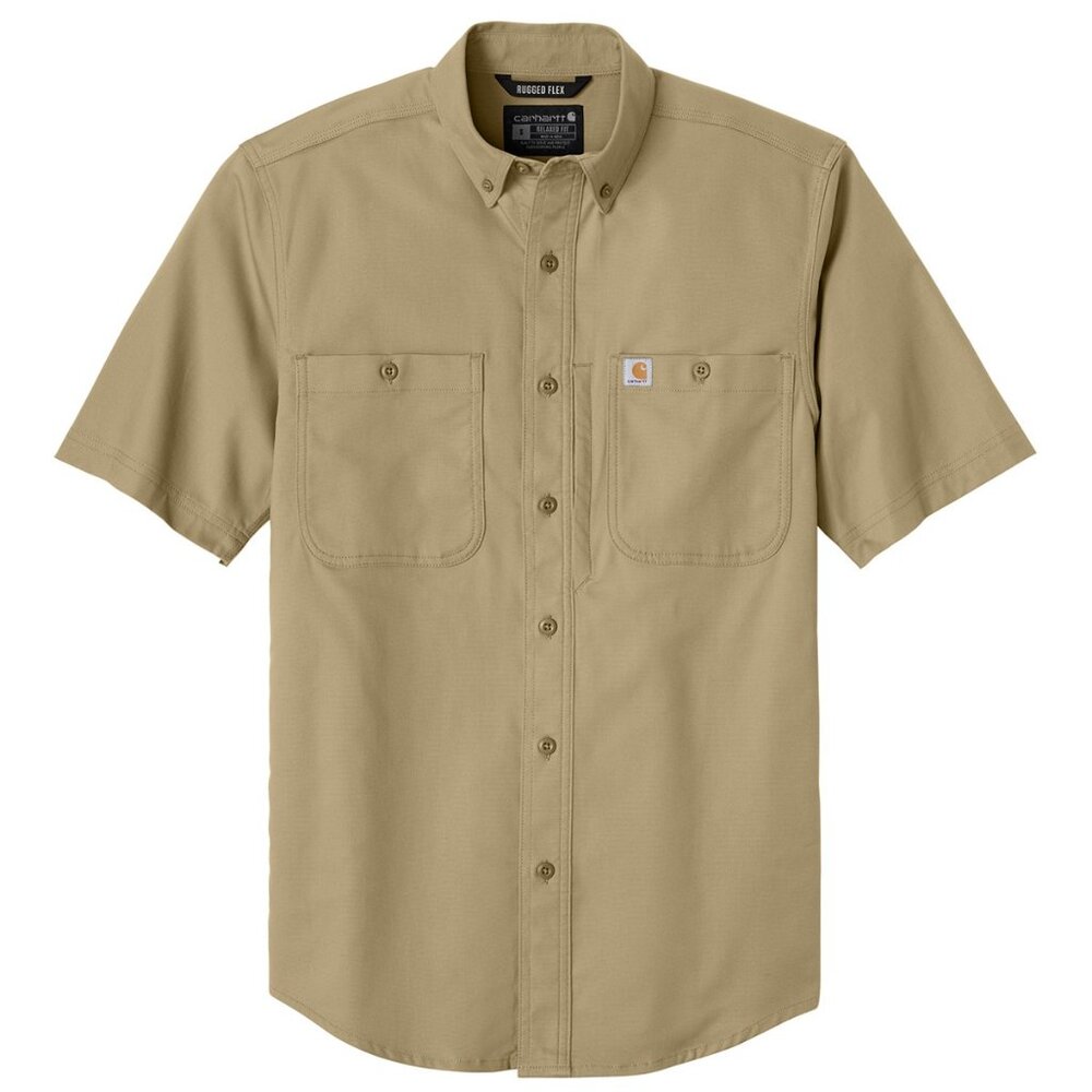 (NWT) Carhartt Mens Rugged Professional Series Short Sleeve Shirt Brown